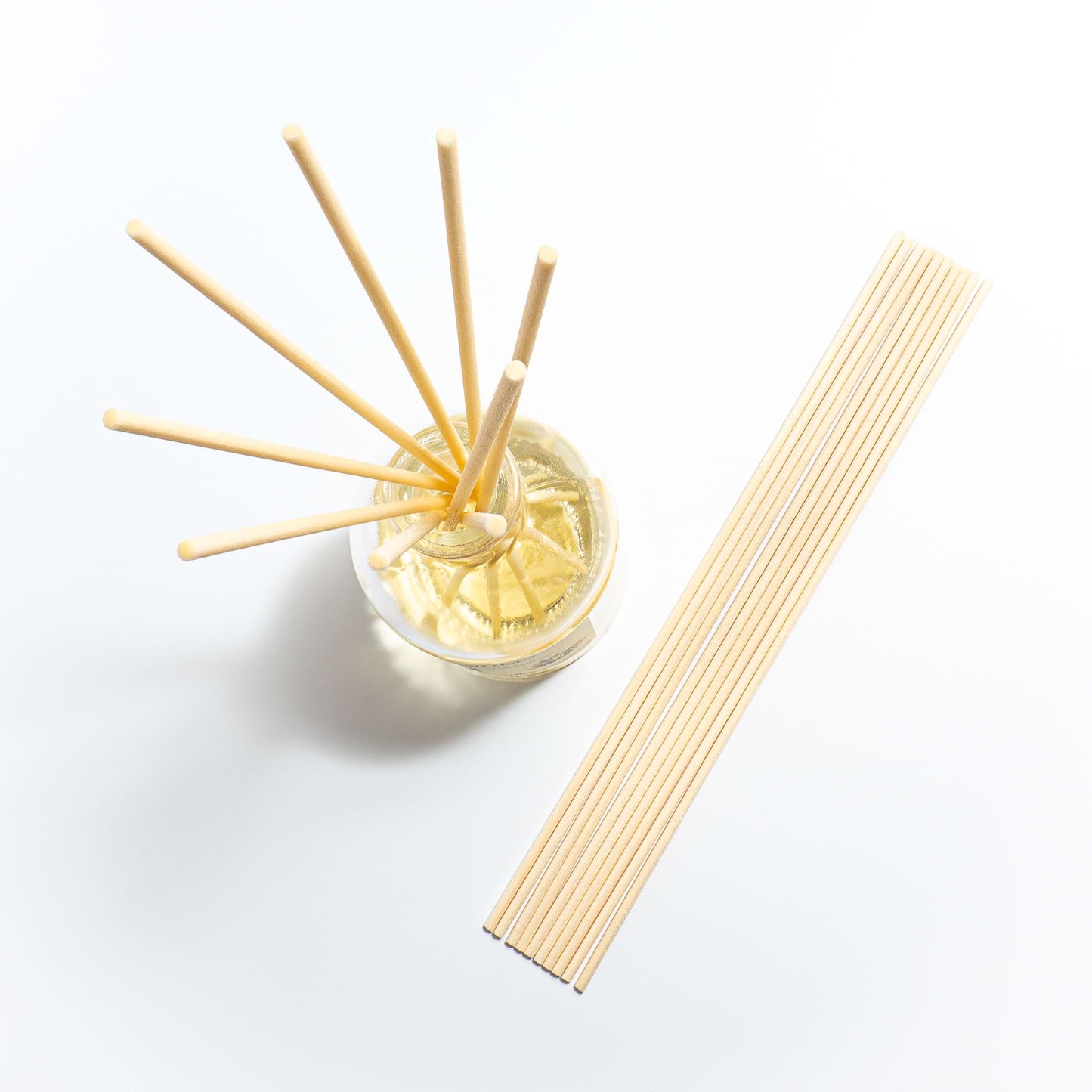replacement reed diffuser reeds seen from above