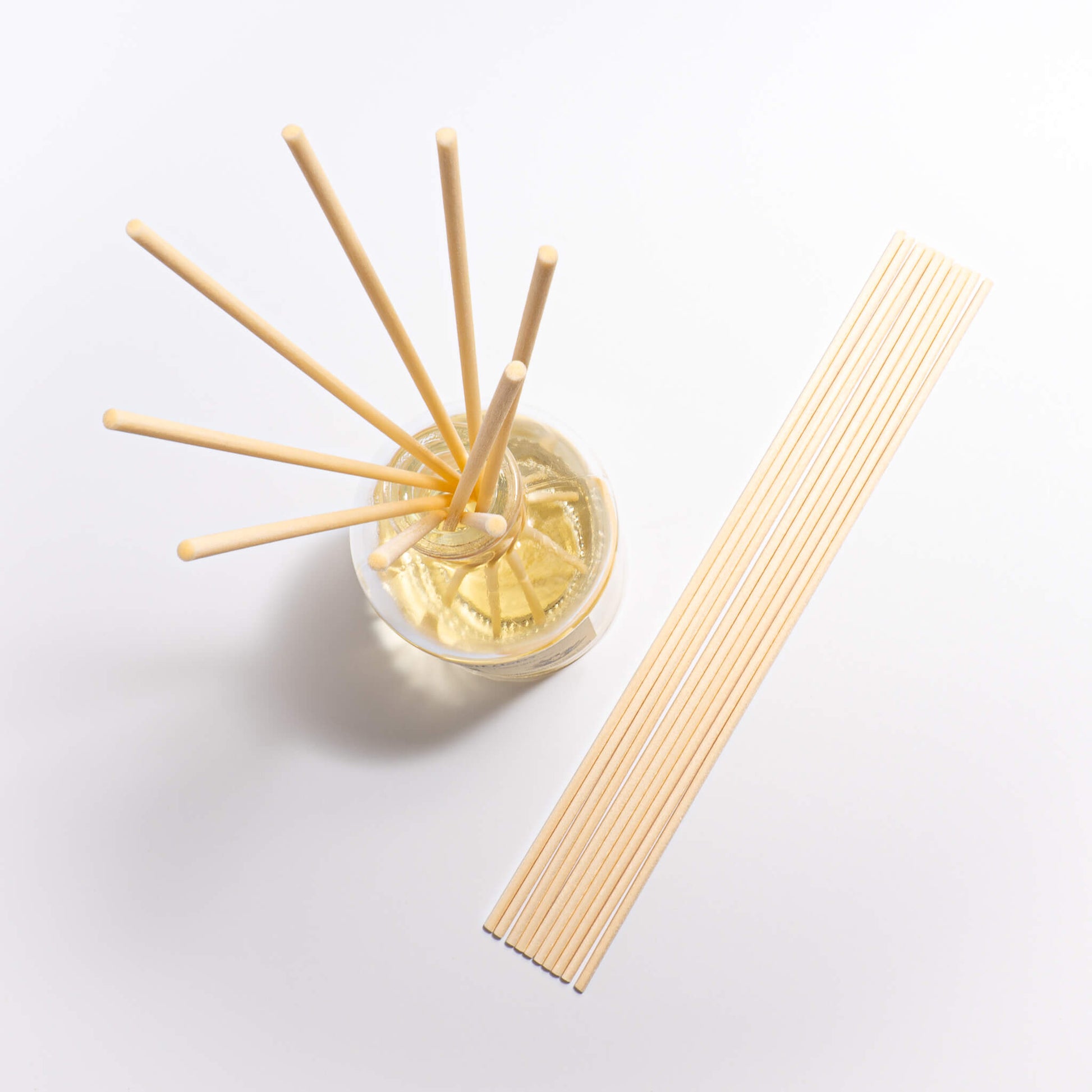 set of 10 replacement reed diffuser sticks available for purchase made from natural fibres, natural colour